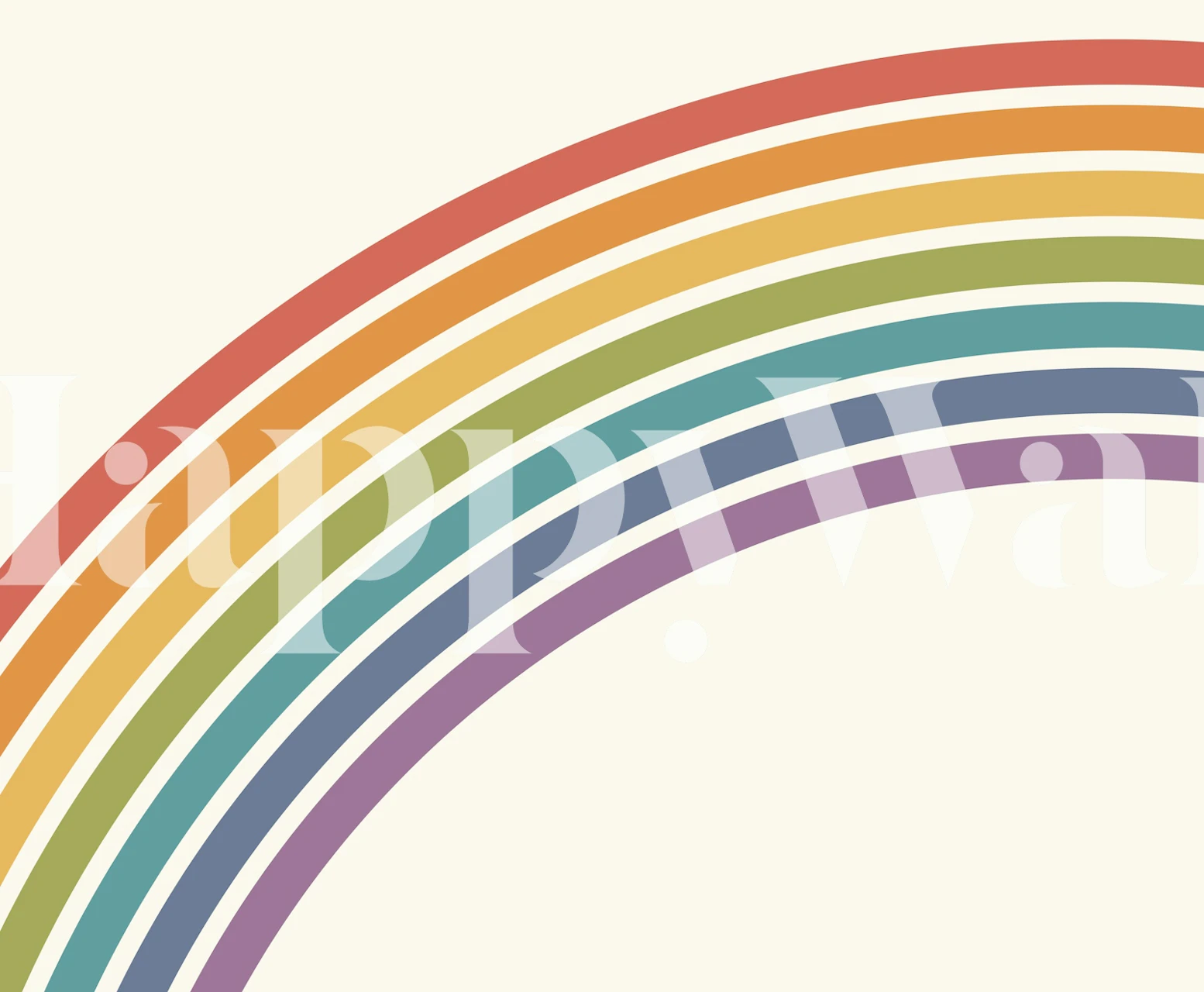 Rainbow Arc Boho Bright papier peint dans une pièce