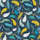 Light as a Feather - mustard yellow and blue
