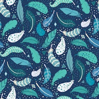 Light as a Feather -blue turquoise white S tapeta