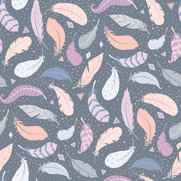 Light as a Feather - pink and grey S