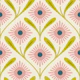 Fresh Daisy Blooms in Pink Green - L