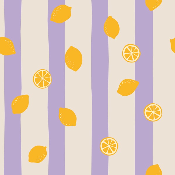 Lemon Lavender Stripes