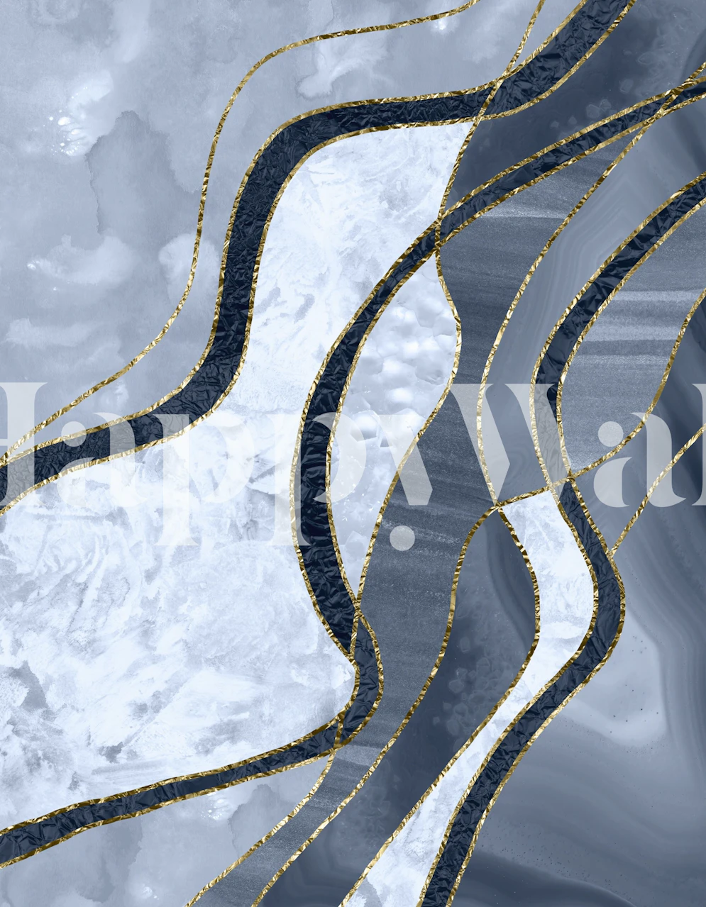 Modern wallpaper design in a room with marble pattern