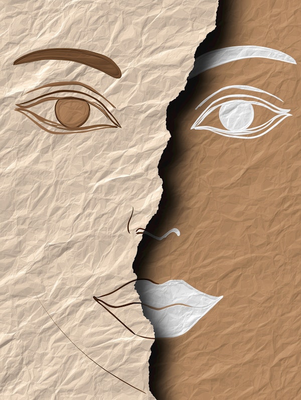 Torn Paper Dual Faces