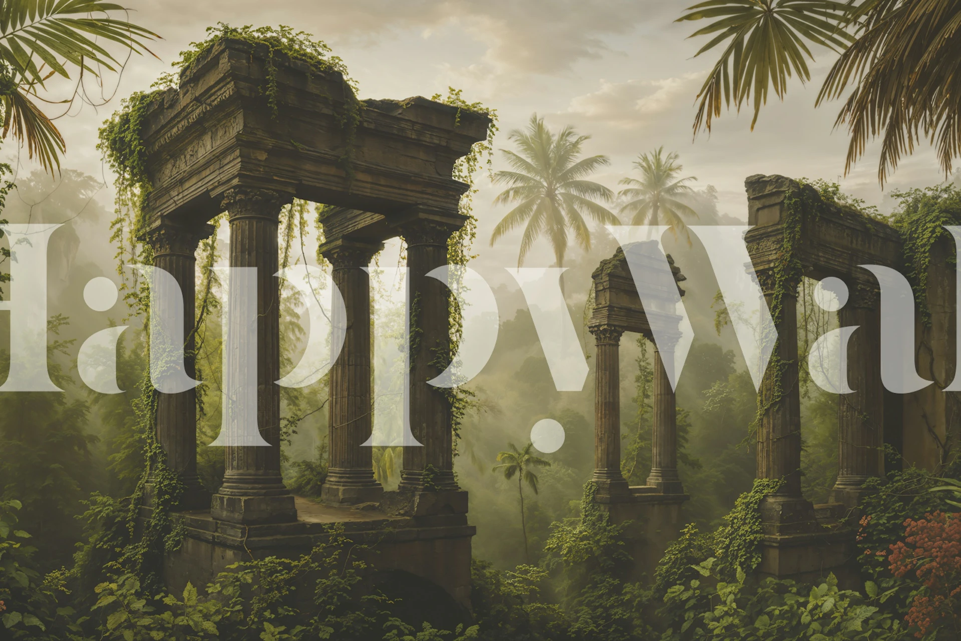 Ancient Forest Sanctuary wallpaper in a room