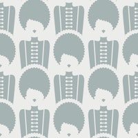 Vintage Retro Chic Ladies Silhouettes Grey papel pintado