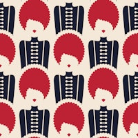 Vintage Retro Ladies Silhouettes Red Black tapete