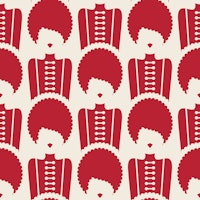 Vintage Retro Ladies Silhouettes Red papel pintado