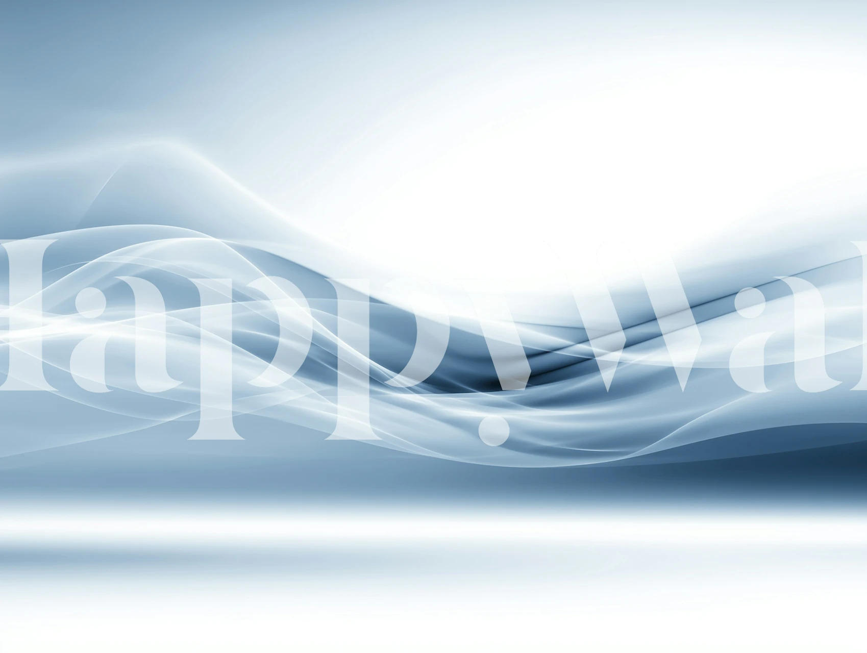 Blue abstract waves design with soft gradients wallpaper