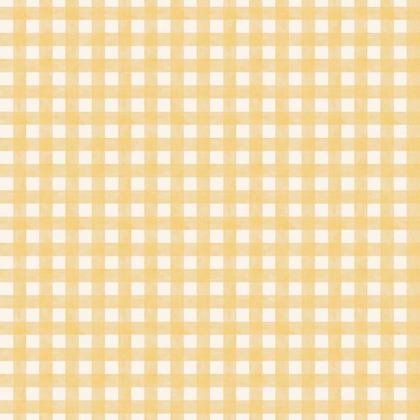 Watercolor Butter Yellow Gingham