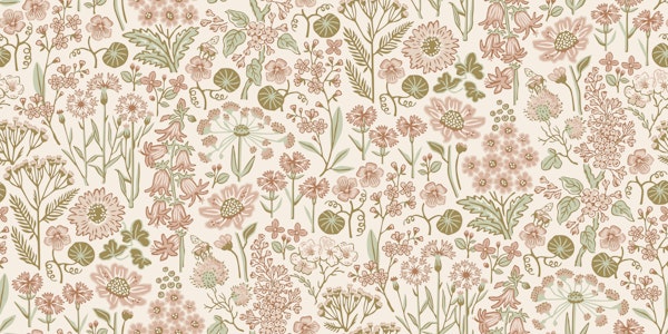 Emmas flower meadow - Small scale - soft pink