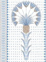 Boho Palm Stripes - Blue tapete