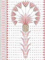 Boho Palm Stripes - Peachy Pink wallpaper