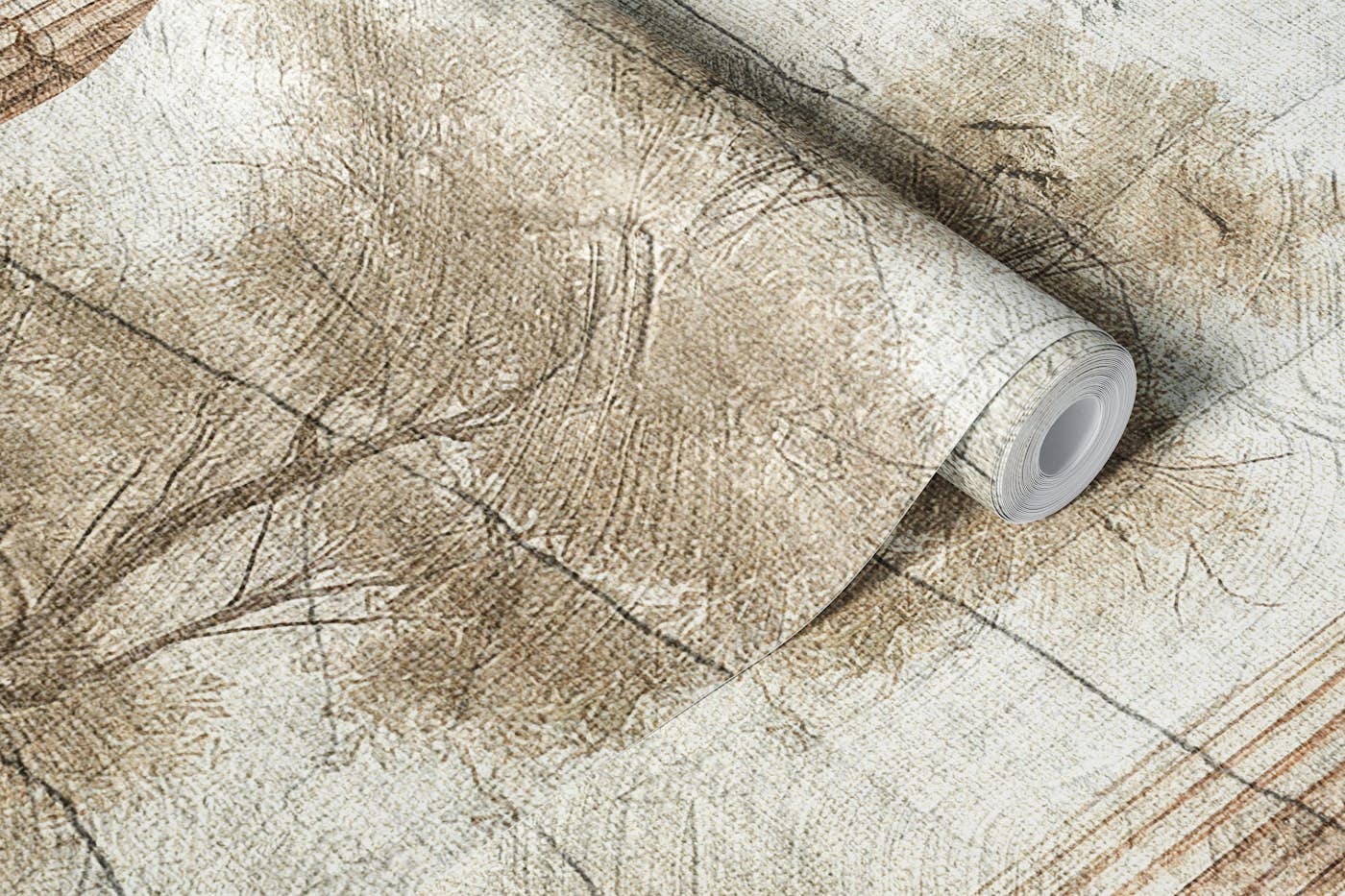 Sepia Ancient Roman Columns wallpaper roll