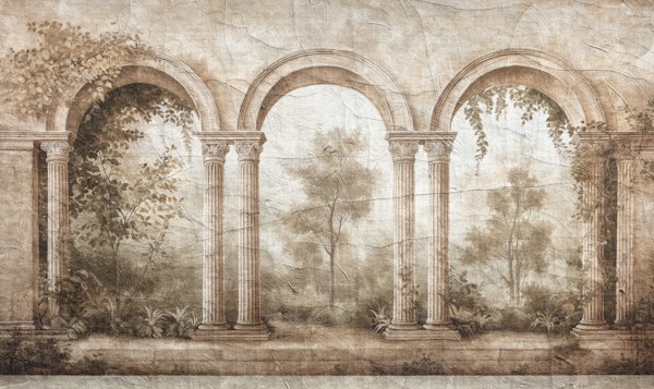 Sepia Ancient Roman Columns