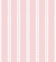 Hand drawn scallop stripes - soft pink tapete