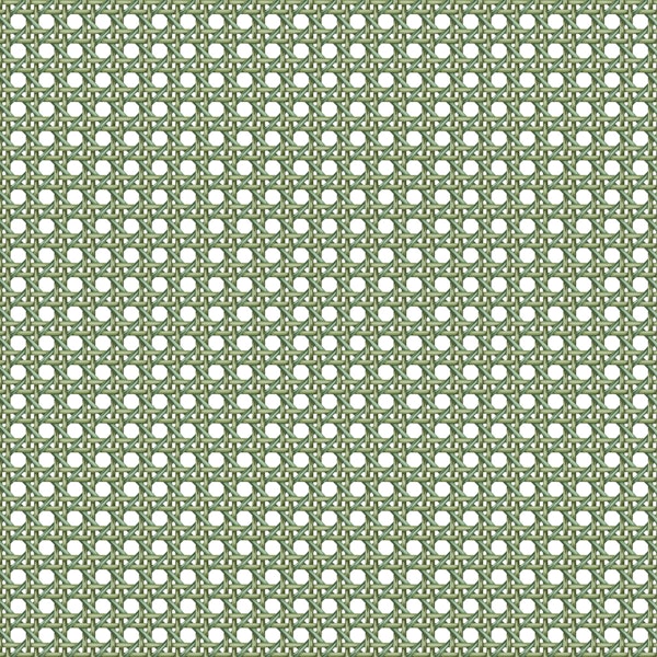 Rattan cane weave - green