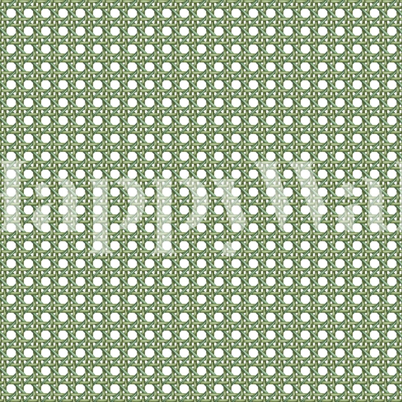 Rattan cane weave green wallpaper in a room