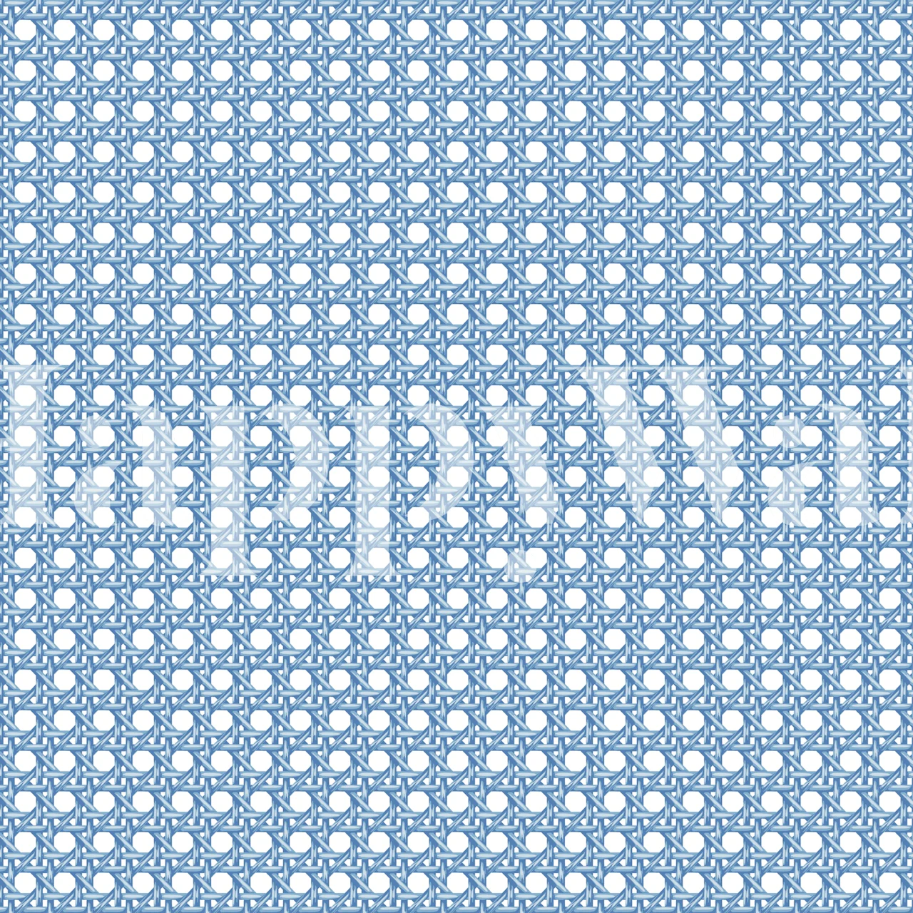 Blue rattan cane weave pattern wallpaper