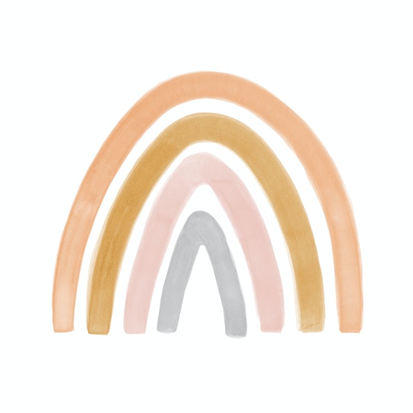 Watercolor rainbow orange