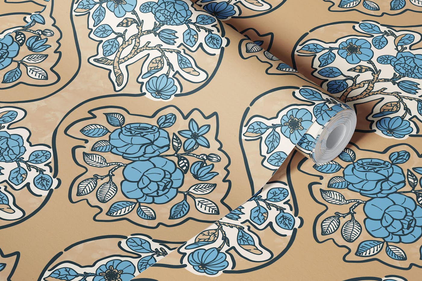 Antique Floral Beauty wallpaper roll