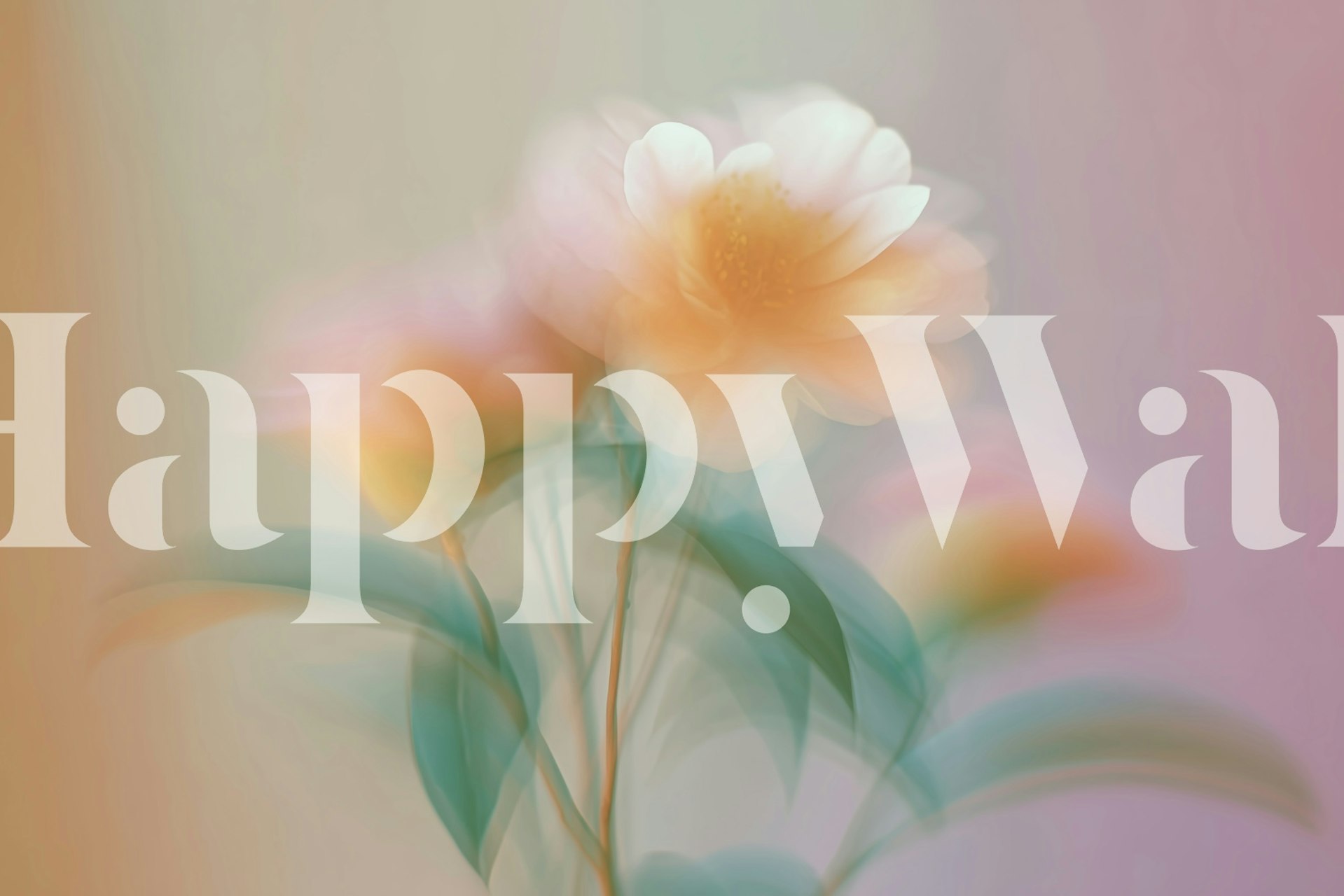 Dreamy floral wallpaper con morbido Motion Blur