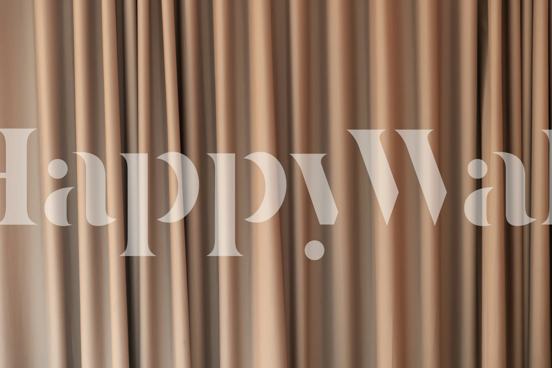 Zavjesa wallpaper u toplim tonovima u sobi