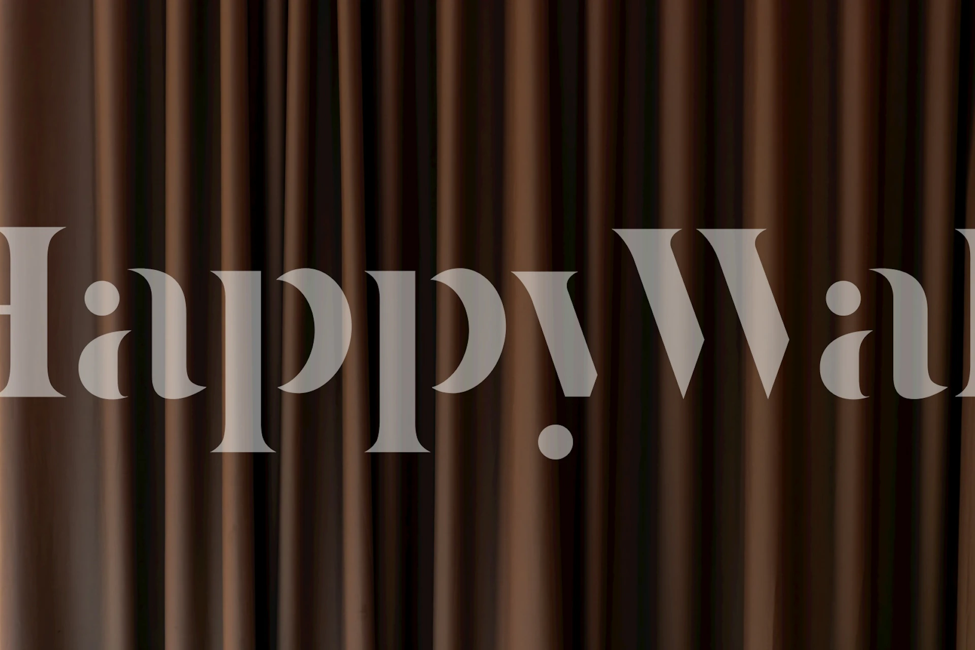 Elegant chocolate drapes wallpaper in a room