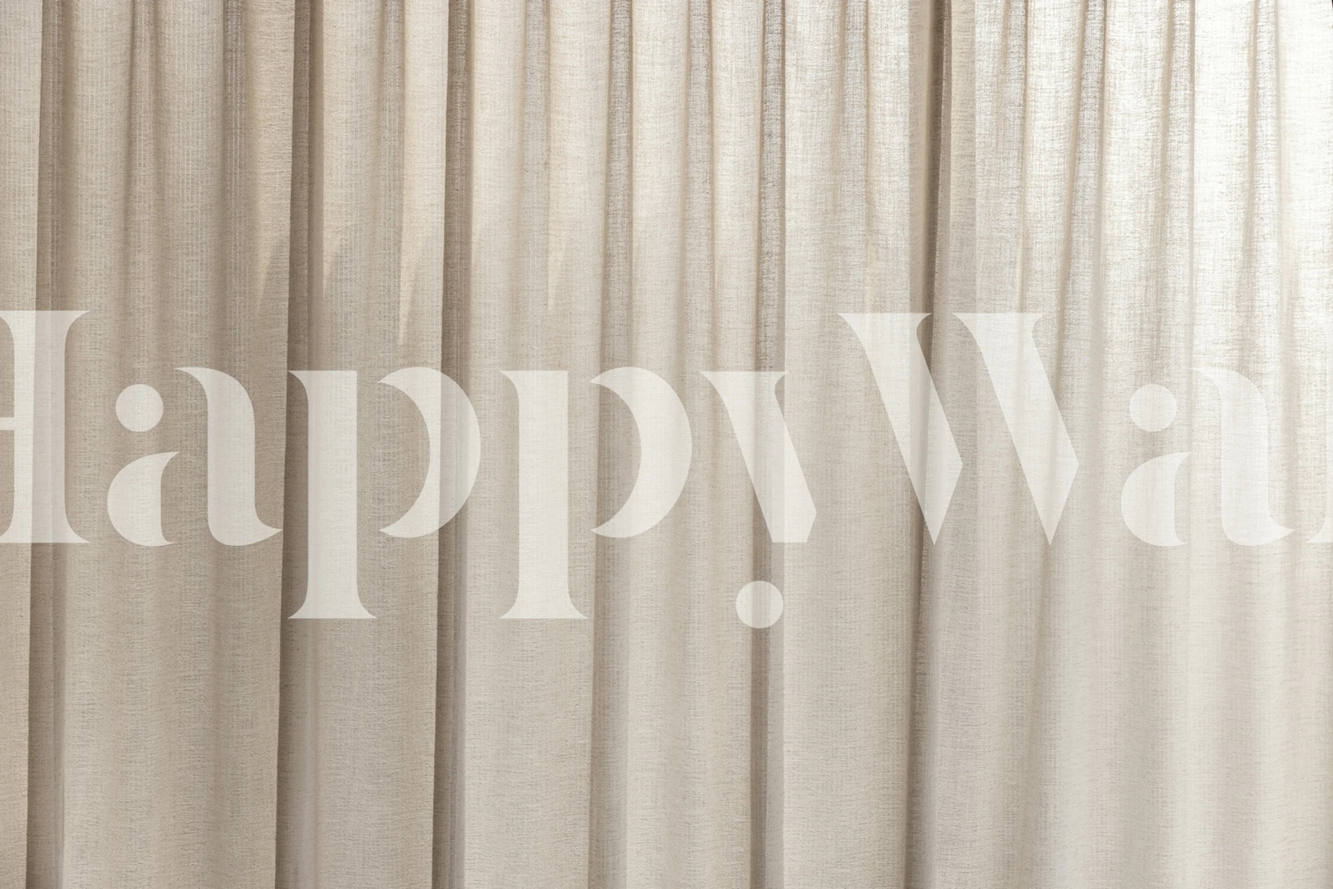 Soft light curtains wallpaper in a room