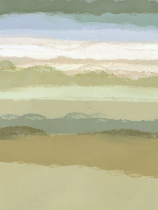 Strips 9 | Green Pastel Abstract Landscape