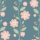 Strawberry Vines & Blossoms Blustery Sky