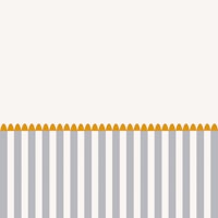 Blue striped half wall with scalloped edge wallpaper