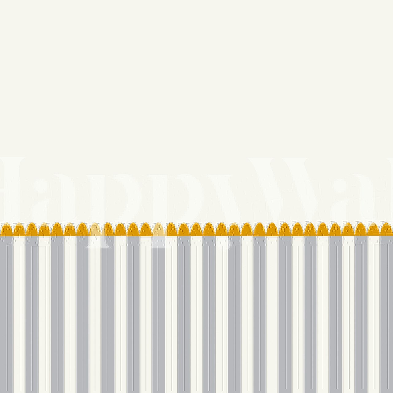 Blue striped wallpaper with scalloped edge σε ένα δωμάτιο