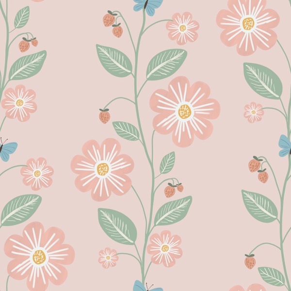 Strawberry Vines & Blossoms Malted Milk