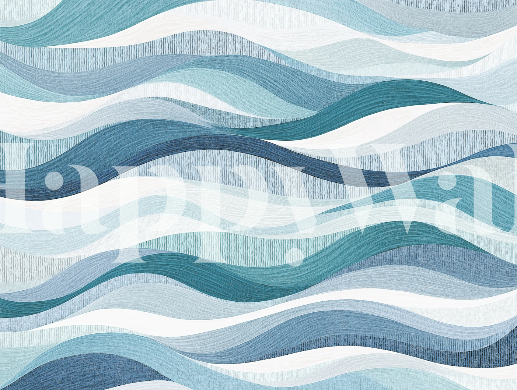 Design de papier peint Calm Sea Currents dans une pièce