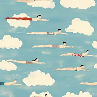 Sky Swimmers - Small Pattern Version ταπετσαρία