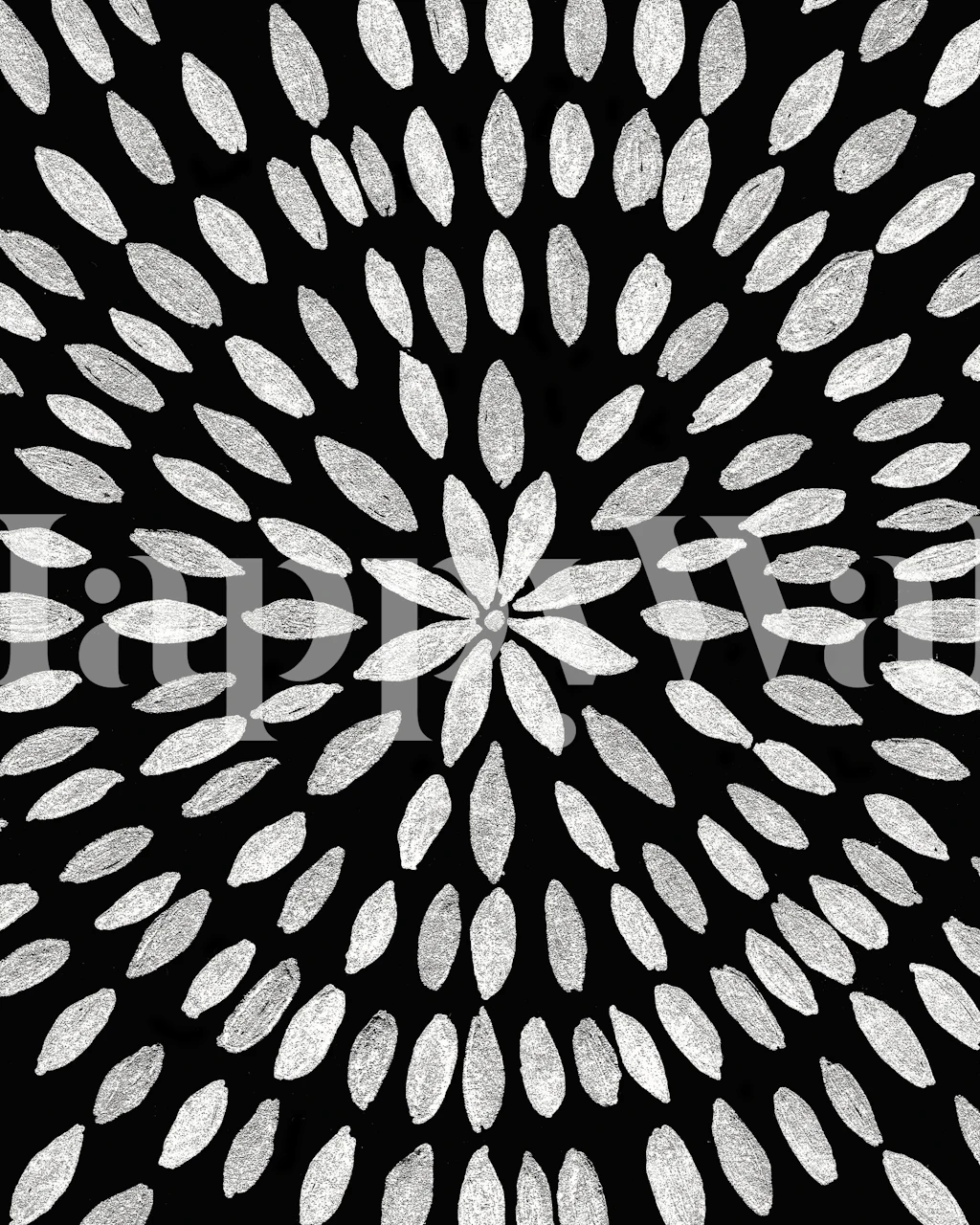 Black and white mandala design wallpaper