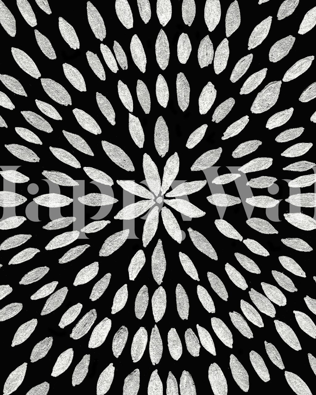 Black and white mandala design wallpaper