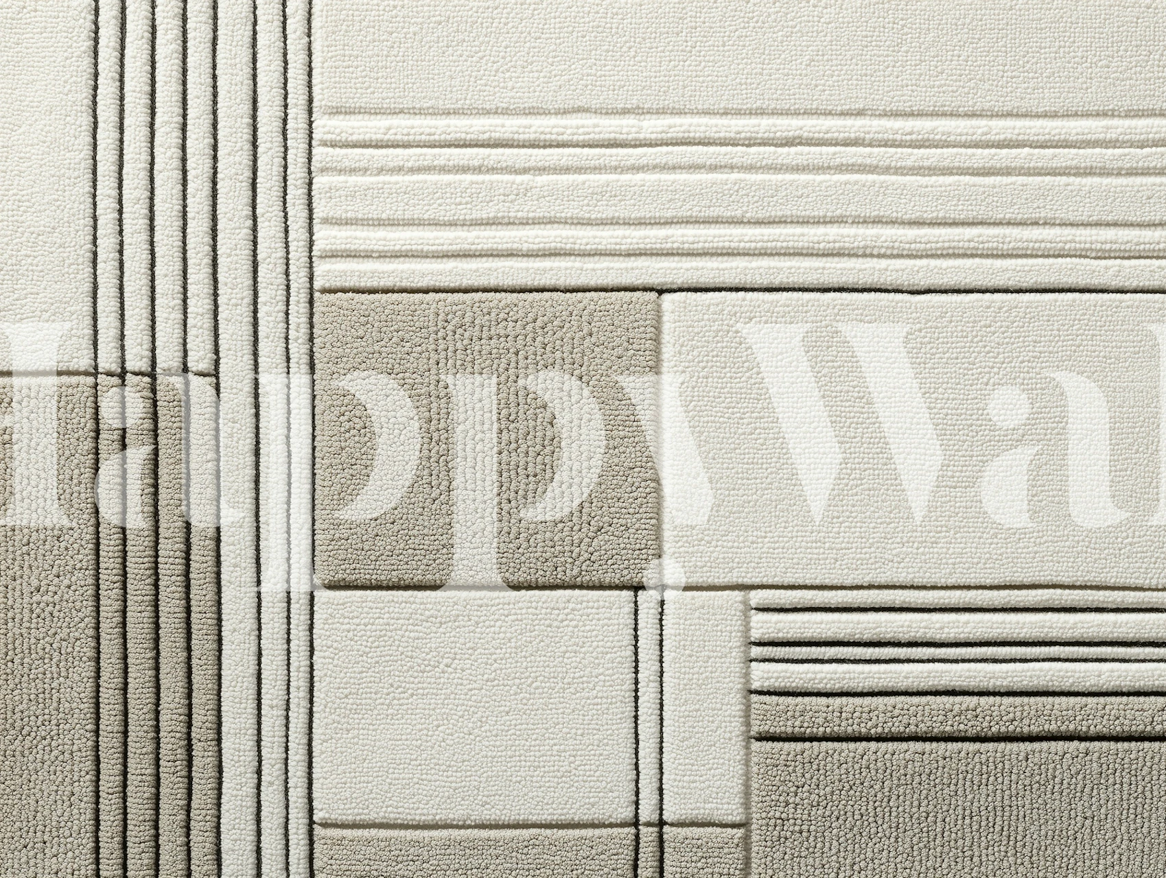 Papel de parede Minimalist Textured Blocks em um quarto