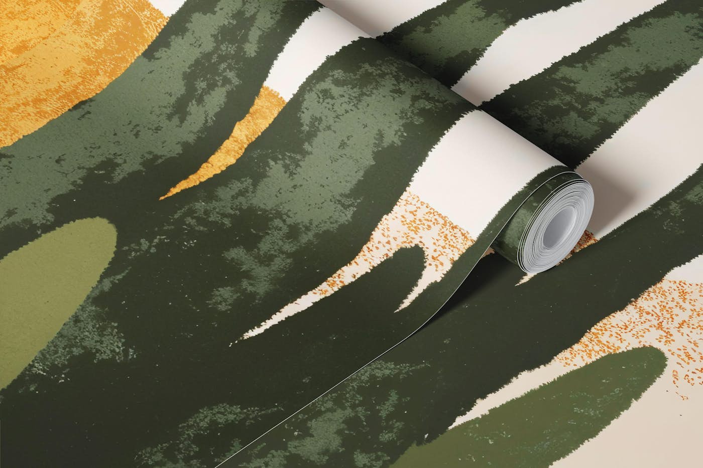 Rustic Jungle Art wallpaper roll