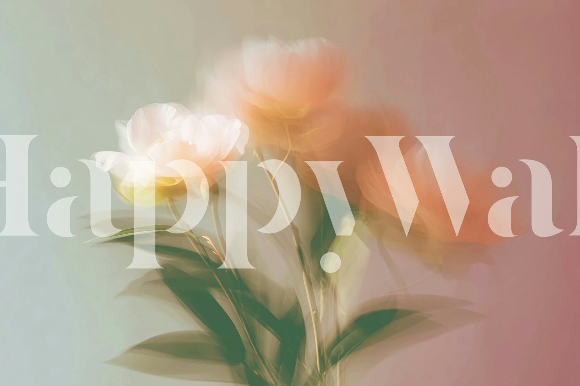 Soft pink and white flowers with motion blur effect wallpaper