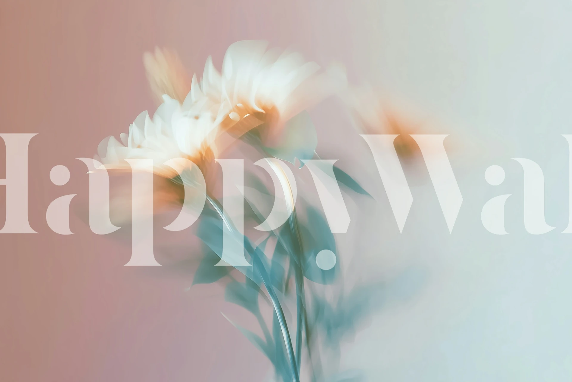 Ethereal Flower Dance wallpaper in a room