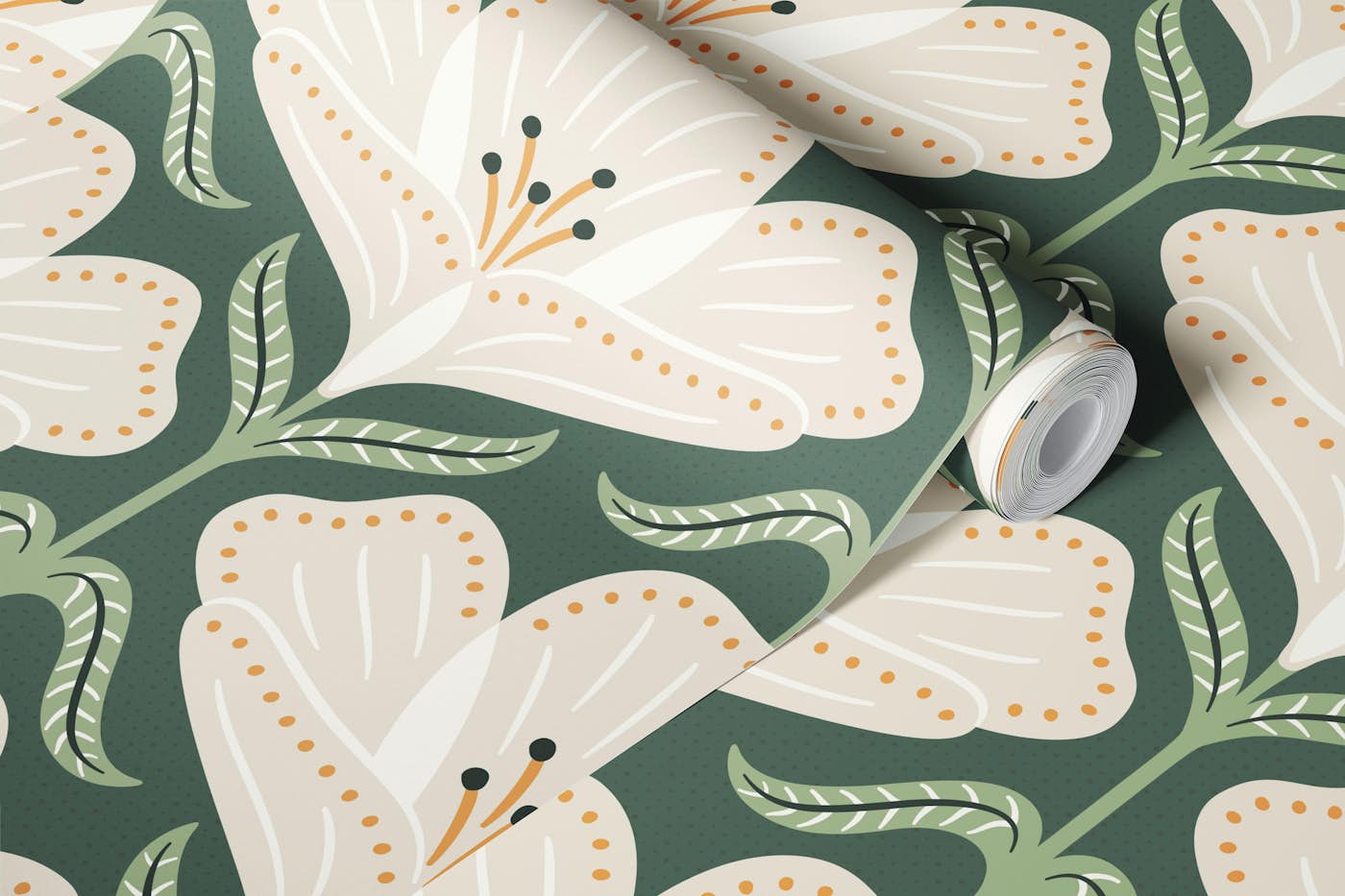 natural warm autumnal buttercup green big wallpaper roll
