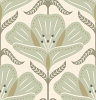 autumnal buttercup sage pistachio big behang