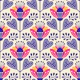 Stylish Scandinavian Flower Magic Purple