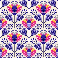 Stylish Scandinavian Flower Magic Purple wallpaper