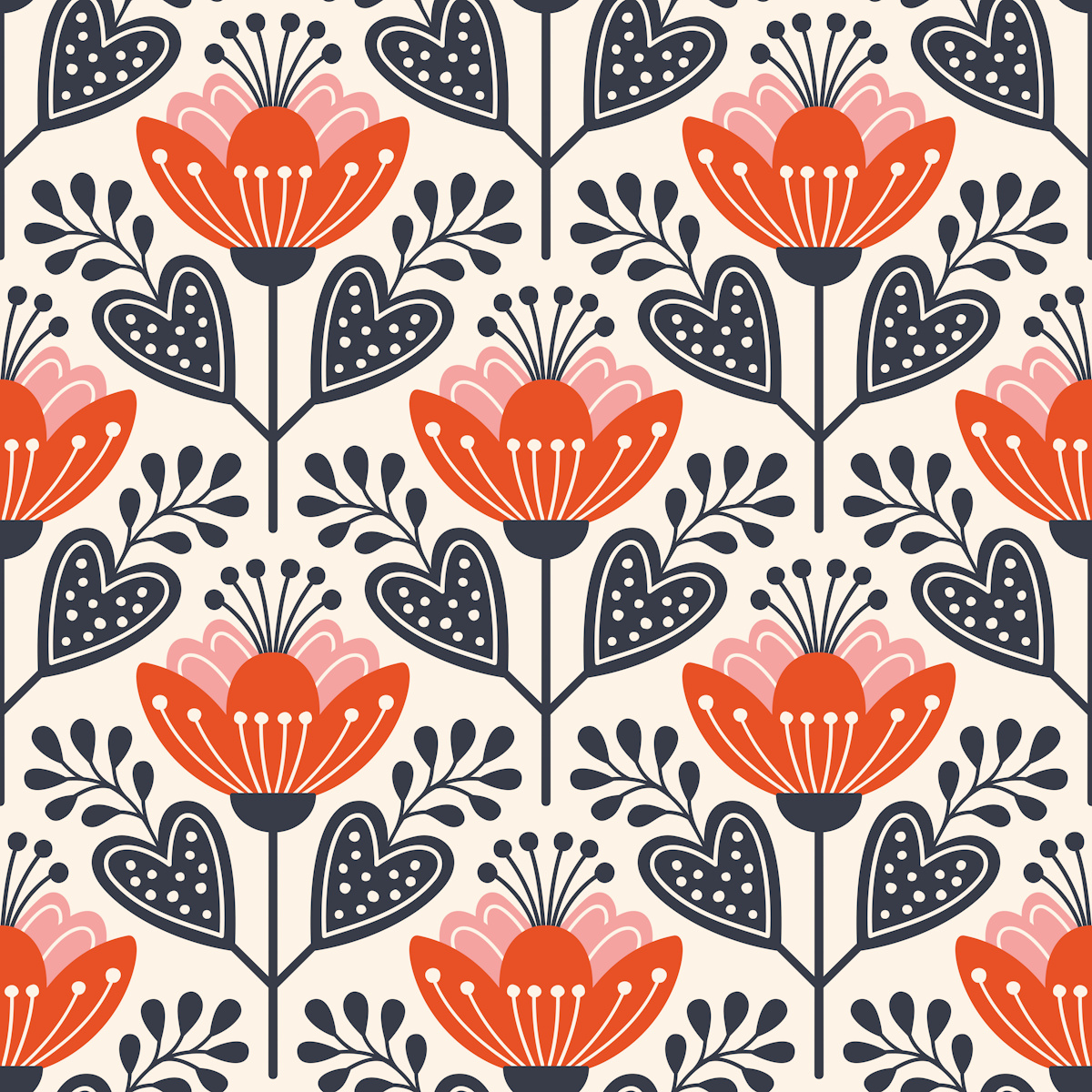 redflowerpattern