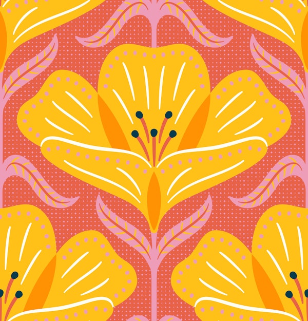 yellow buttercup on red big