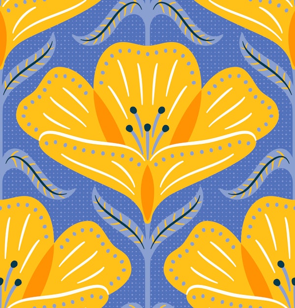 yellow buttercup on blue big