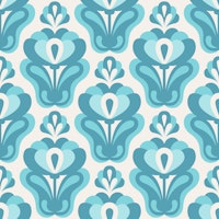 Vintage Blossom Garden Blue papiers peint